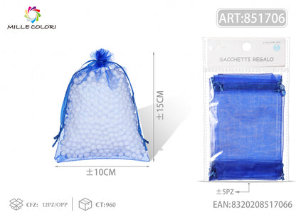 Sacchetti in organza 10cm*15cm 5pz