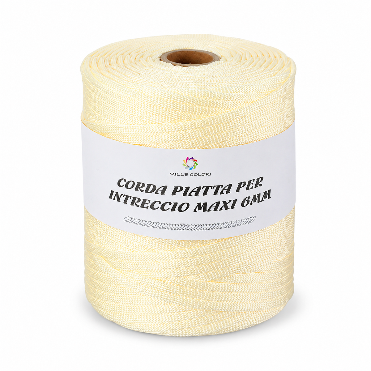 BEIGE – Corda Piatta 6 mm 500 g – Tutti i Colori – Immagine 1 di 3