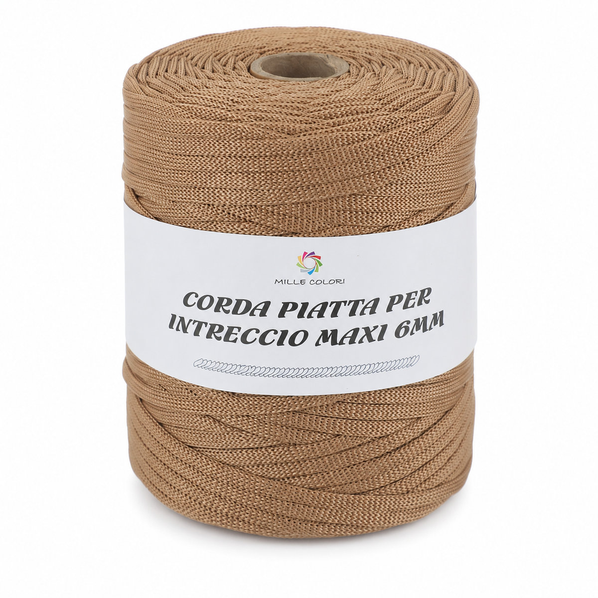 KAKI – Corda Piatta 6 mm 500 g – Tutti i Colori – Immagine 1 di 3