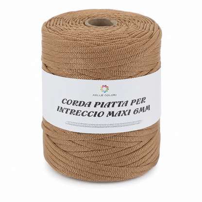 KAKI – Corda Piatta 6 mm 500 g – Tutti i Colori – Immagine 1 di 3