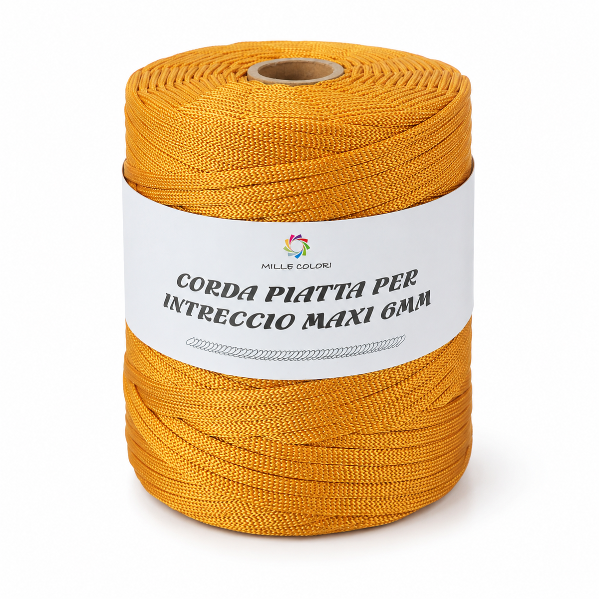MANDARINO – Corda Piatta 6 mm 500 g – Tutti i Colori – Immagine 1 di 3