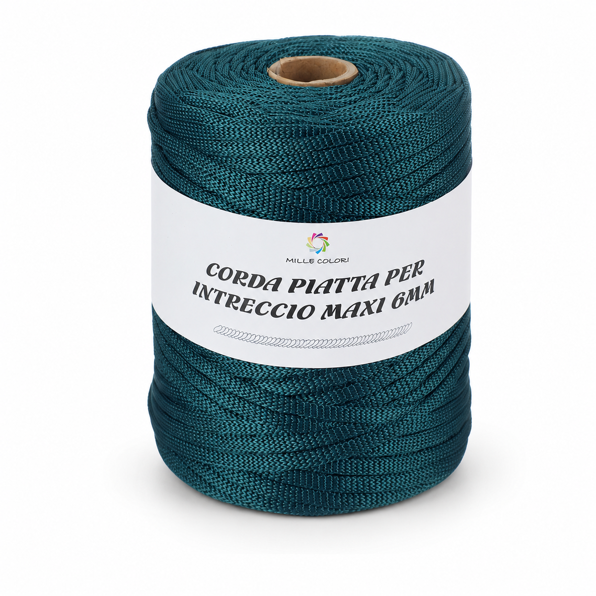 VERDE – Corda Piatta 6 mm 500 g – Tutti i Colori – Immagine 1 di 3
