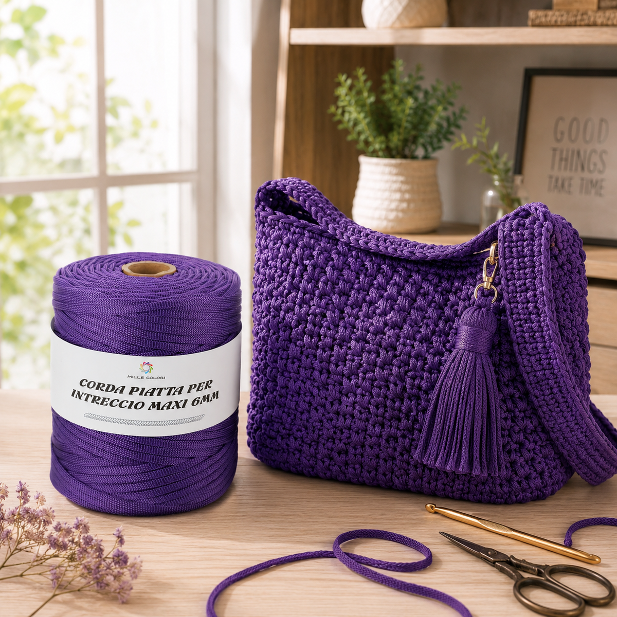 VIOLA – Corda Piatta 6 mm 500 g – Tutti i Colori – Immagine 3 di 3