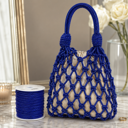 Blu – Cordino Strass 6 mm/30 m – Tutti i Colori – Immagine 4 di 4