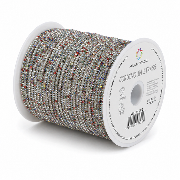 Multicolore – Cordino Strass 6 mm/30 m – Tutti i Colori – Immagine 2 di 4