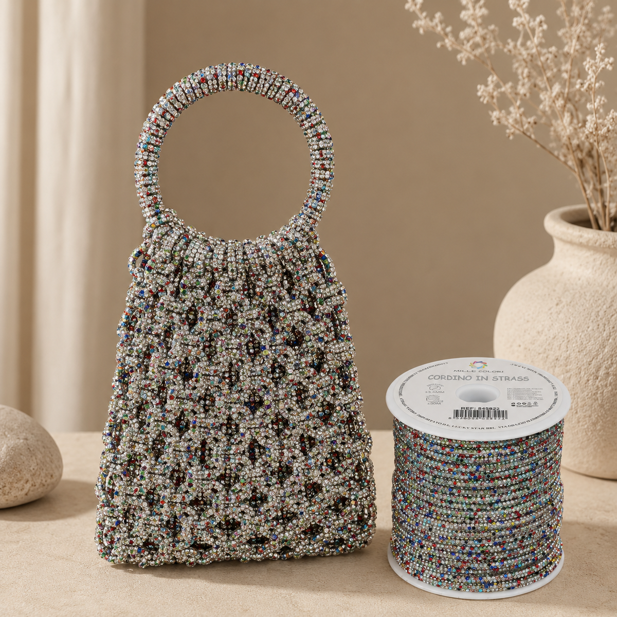 Multicolore – Cordino Strass 6 mm/30 m – Tutti i Colori – Immagine 4 di 4