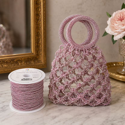 Rosa – Cordino Strass 6 mm/30 m – Tutti i Colori – Immagine 4 di 4