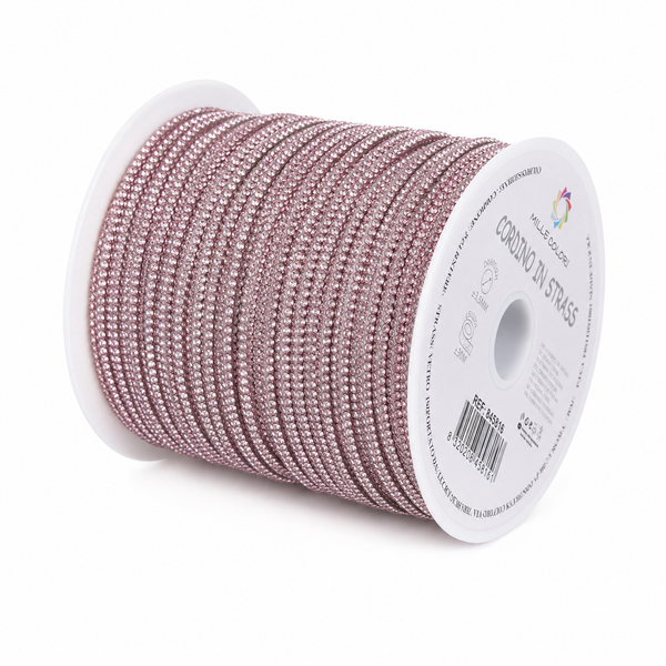Rosa – Cordino Strass 6 mm/30 m – Tutti i Colori – Immagine 2 di 4