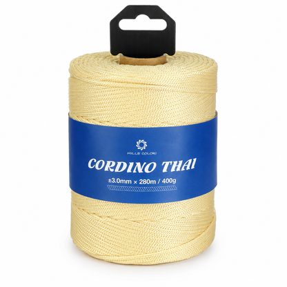 Cordino Thai 3mm 300m 400g per borse e intreccio - Beige