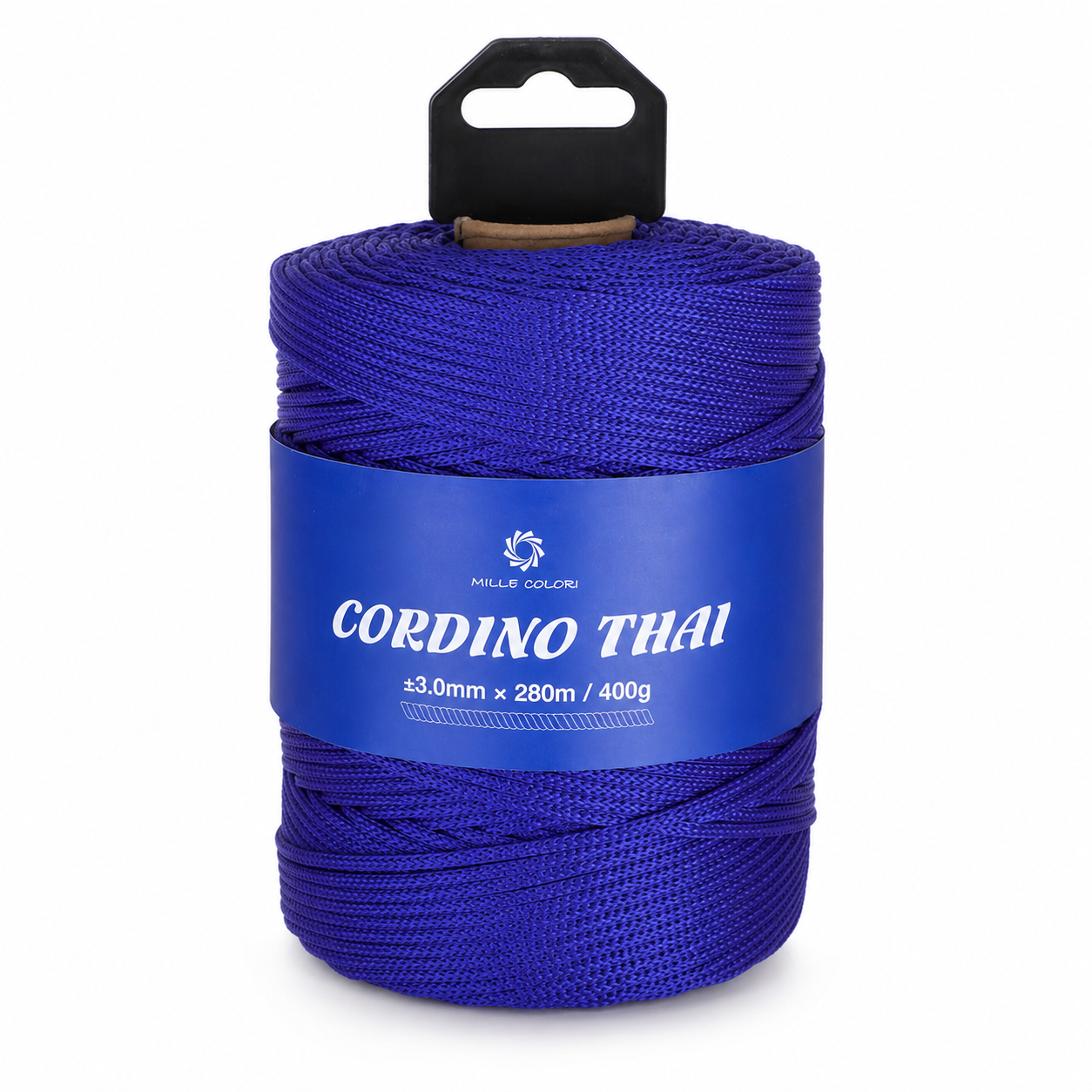Cordino Thai 3mm 300m 400g per borse e intreccio - Blu