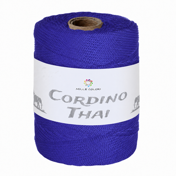 Cordino Thai 3mm 300m 400g per borse e intreccio - Blu