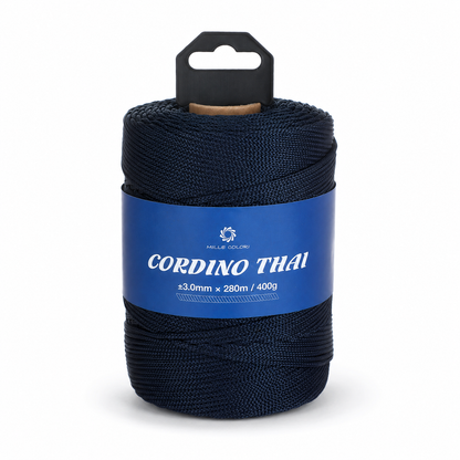 Cordino Thai 3mm 300m 400g per borse e intreccio - Blu scuro