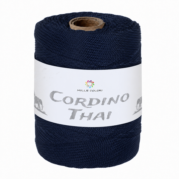 Cordino Thai 3mm 300m 400g per borse e intreccio - Blu scuro