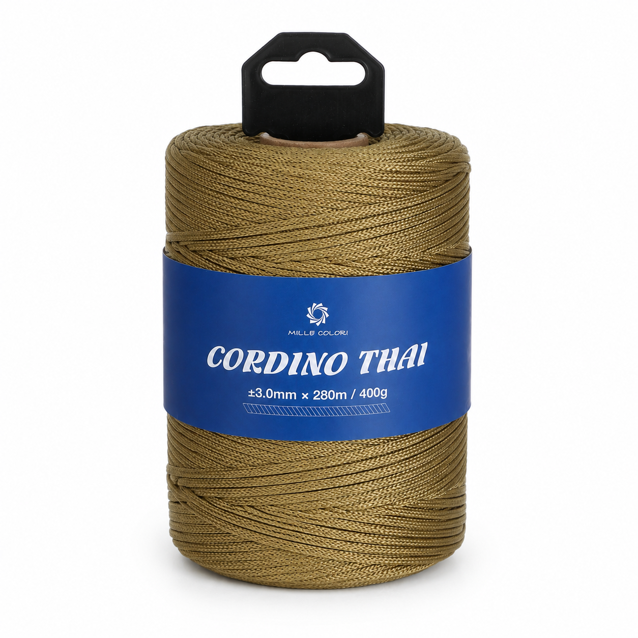 Cordino Thai 3mm 300m 400g per borse e intreccio - Kaki