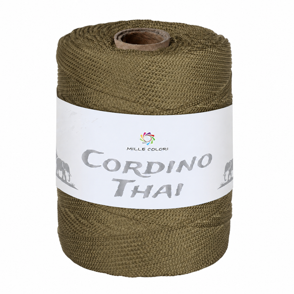 Cordino Thai 3mm 300m 400g per borse e intreccio - Kaki