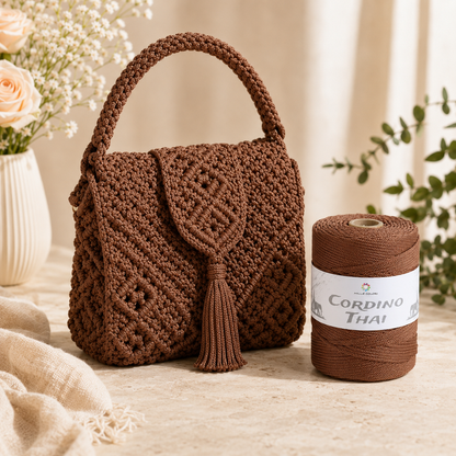 Marrone – Cordino Thai 3 mm 300 m 400 g – Tutti i Colori – Immagine 3 di 3
