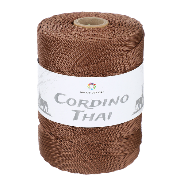 Cordino Thai 3mm 300m 400g per borse e intreccio - Marrone