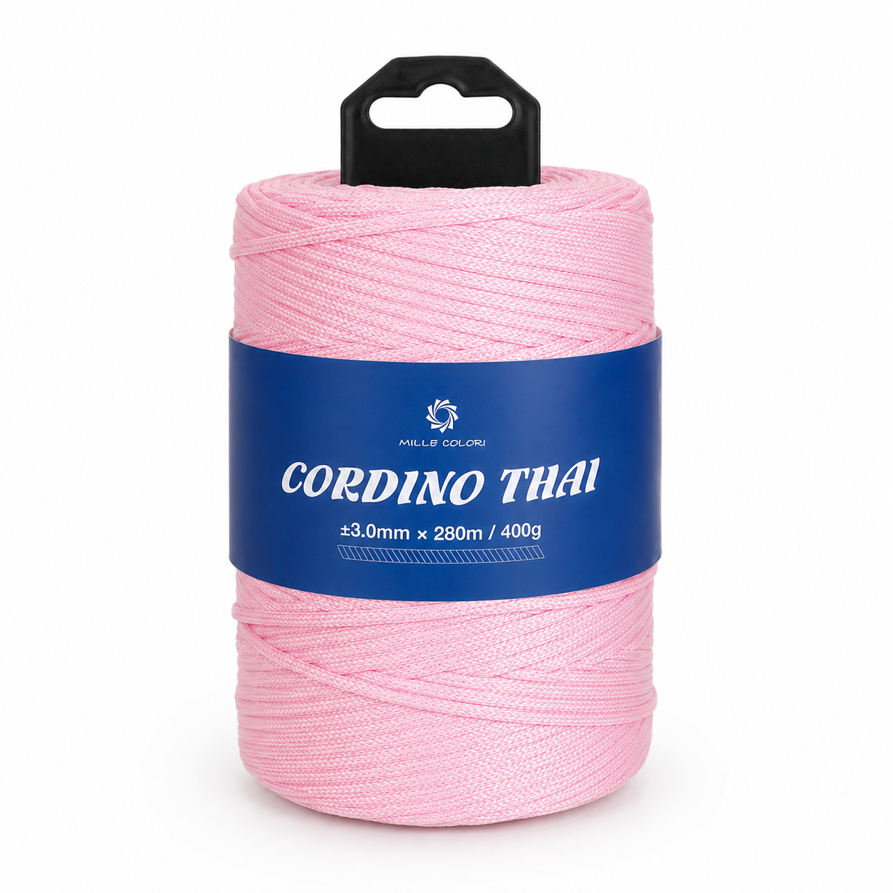 Cordino Thai 3mm 300m 400g per borse e intreccio - Rosa