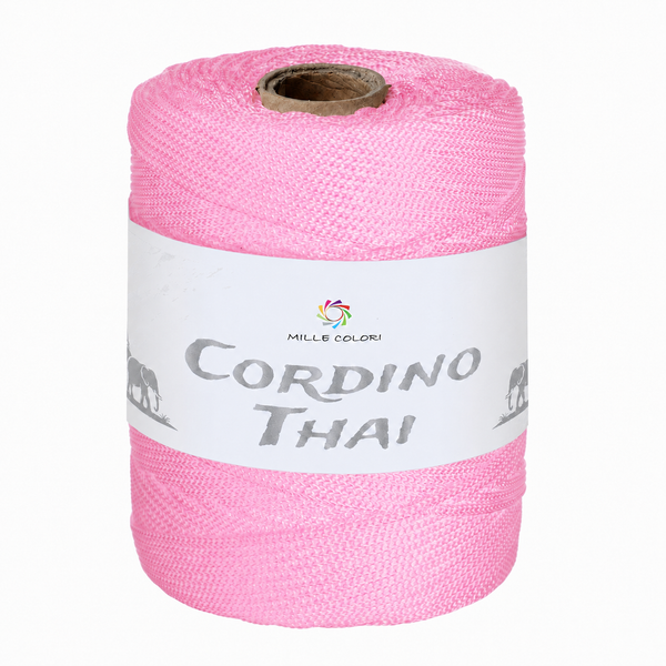 Cordino Thai 3mm 300m 400g per borse e intreccio - Rosa