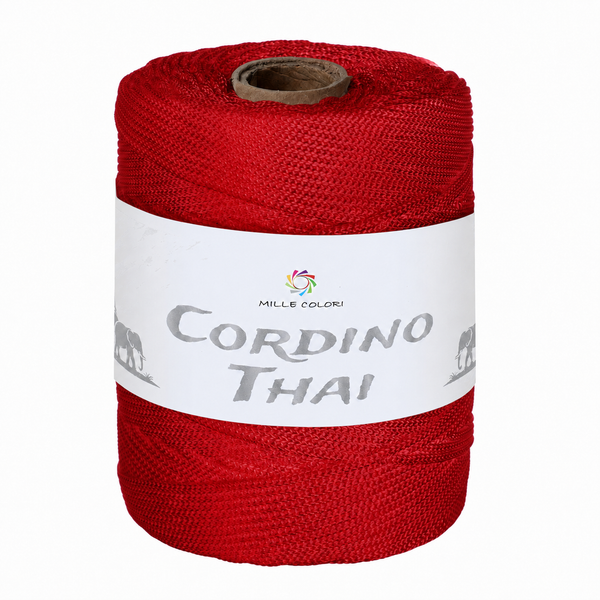Cordino Thai 3mm 300m 400g per borse e intreccio - Rosso