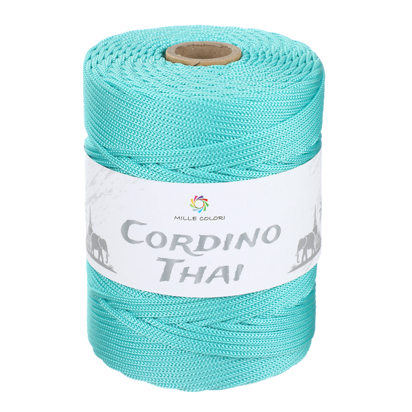 Cordino Thai 3mm 300m 400g per borse e intreccio - TURCHESE 