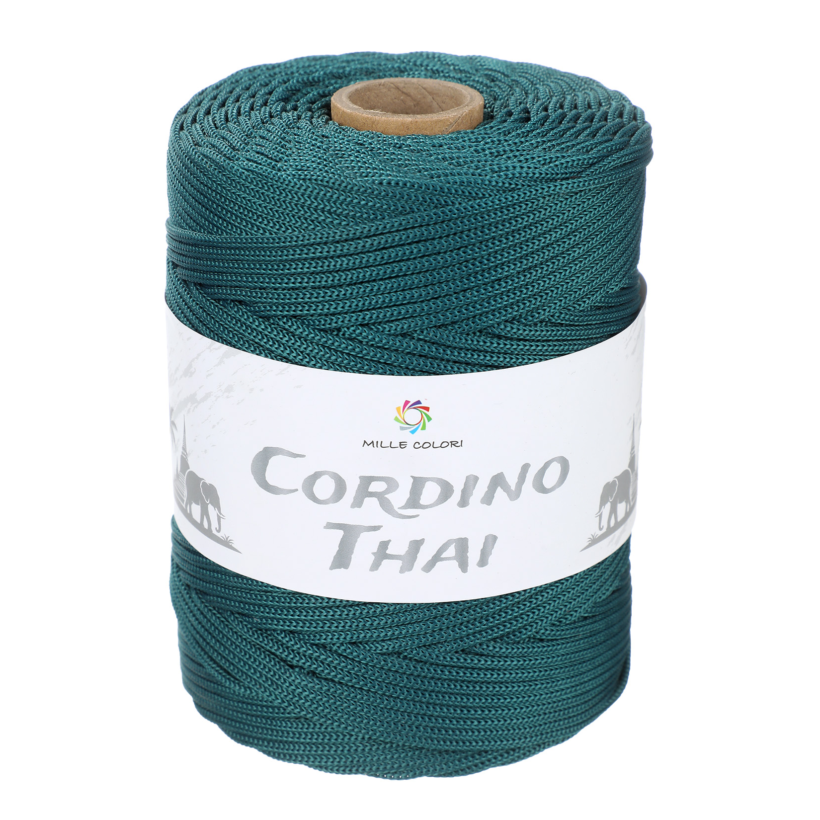 Cordino Thai 3mm 300m 400g per borse e intreccio - TURCHESE SCURO