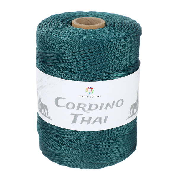 Cordino Thai 3mm 300m 400g per borse e intreccio - TURCHESE SCURO