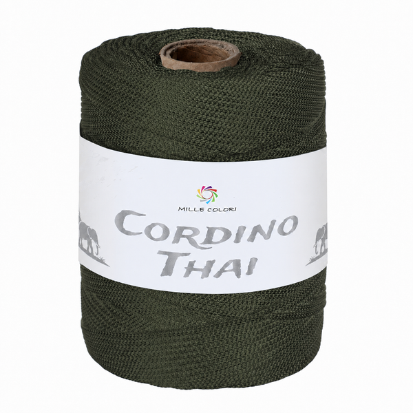 Cordino Thai 3mm 300m 400g per borse e intreccio - Verde