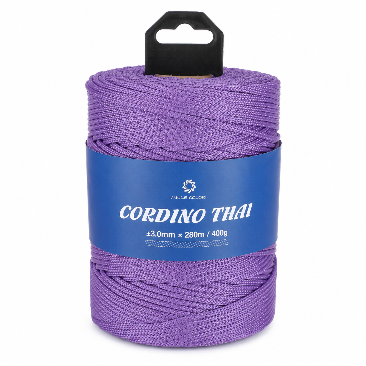 Cordino Thai 3mm 300m 400g per borse e intreccio - Viola