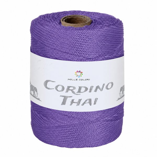 Cordino Thai 3mm 300m 400g per borse e intreccio - Viola