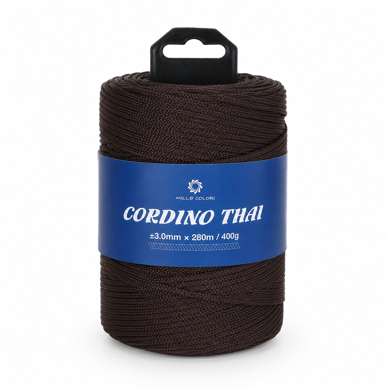 Cordino Thai 3mm 300m 400g per borse e intreccio -marrone