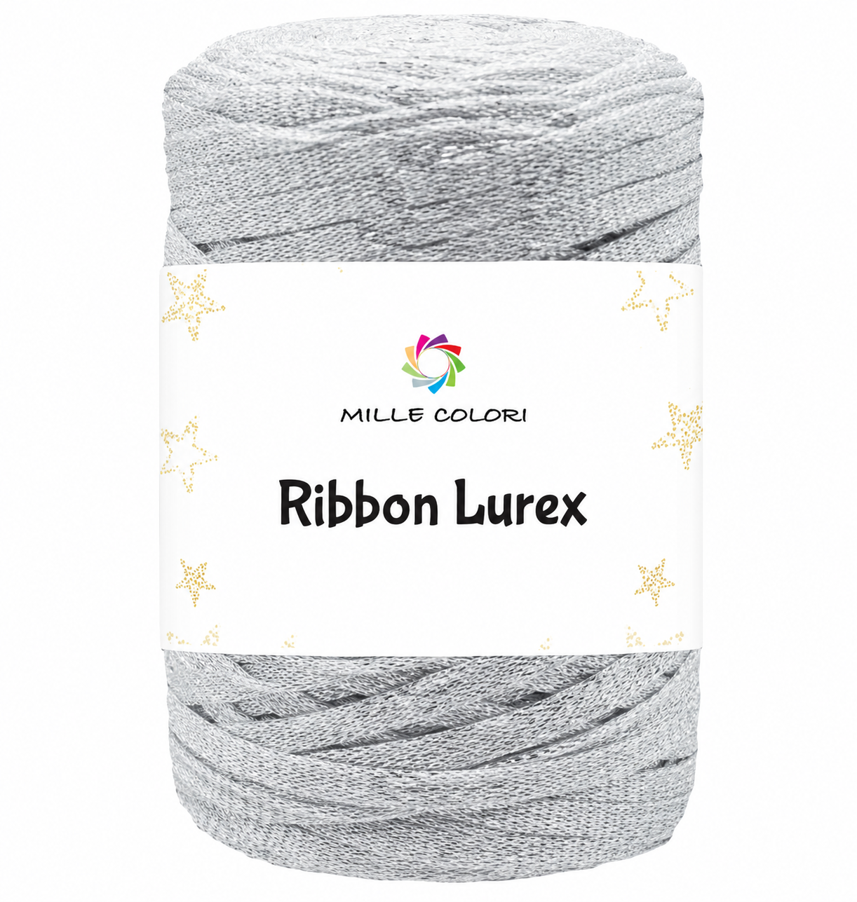 Cordino piatto Ribbon lurex Bianco argento 250g