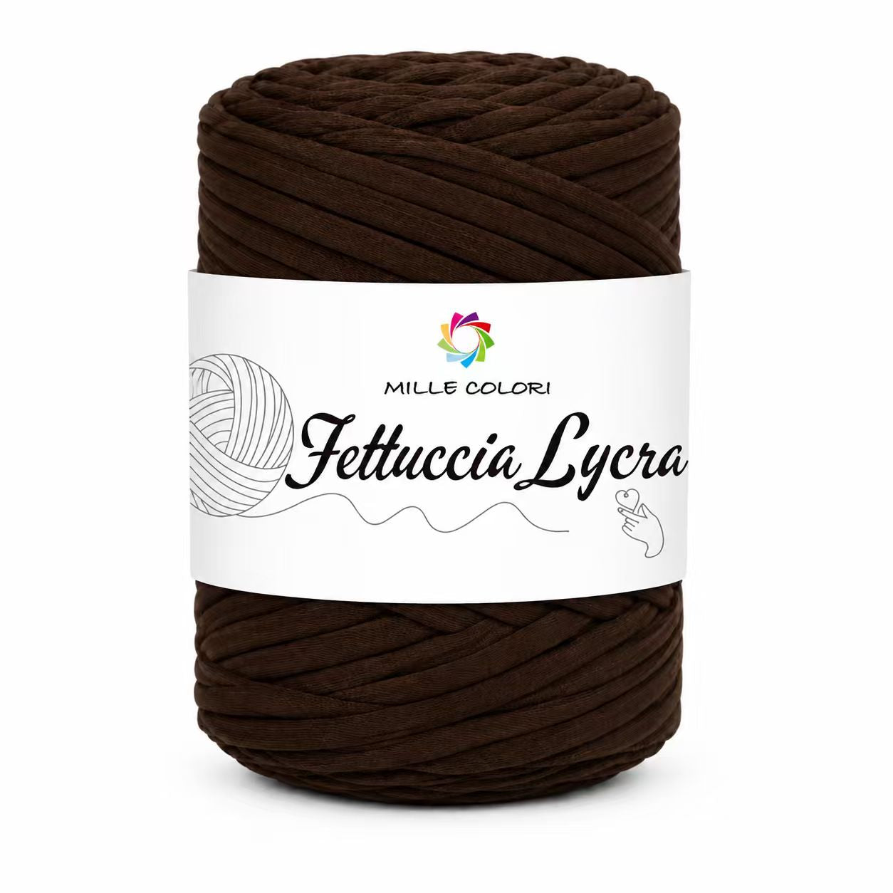 Fettuccia T-shirt 350g per borse Marone Scuro