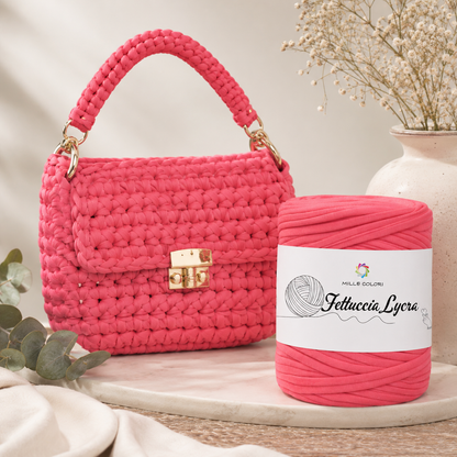 Fettuccia T-shirt 350g per borse Rosa Borsa
