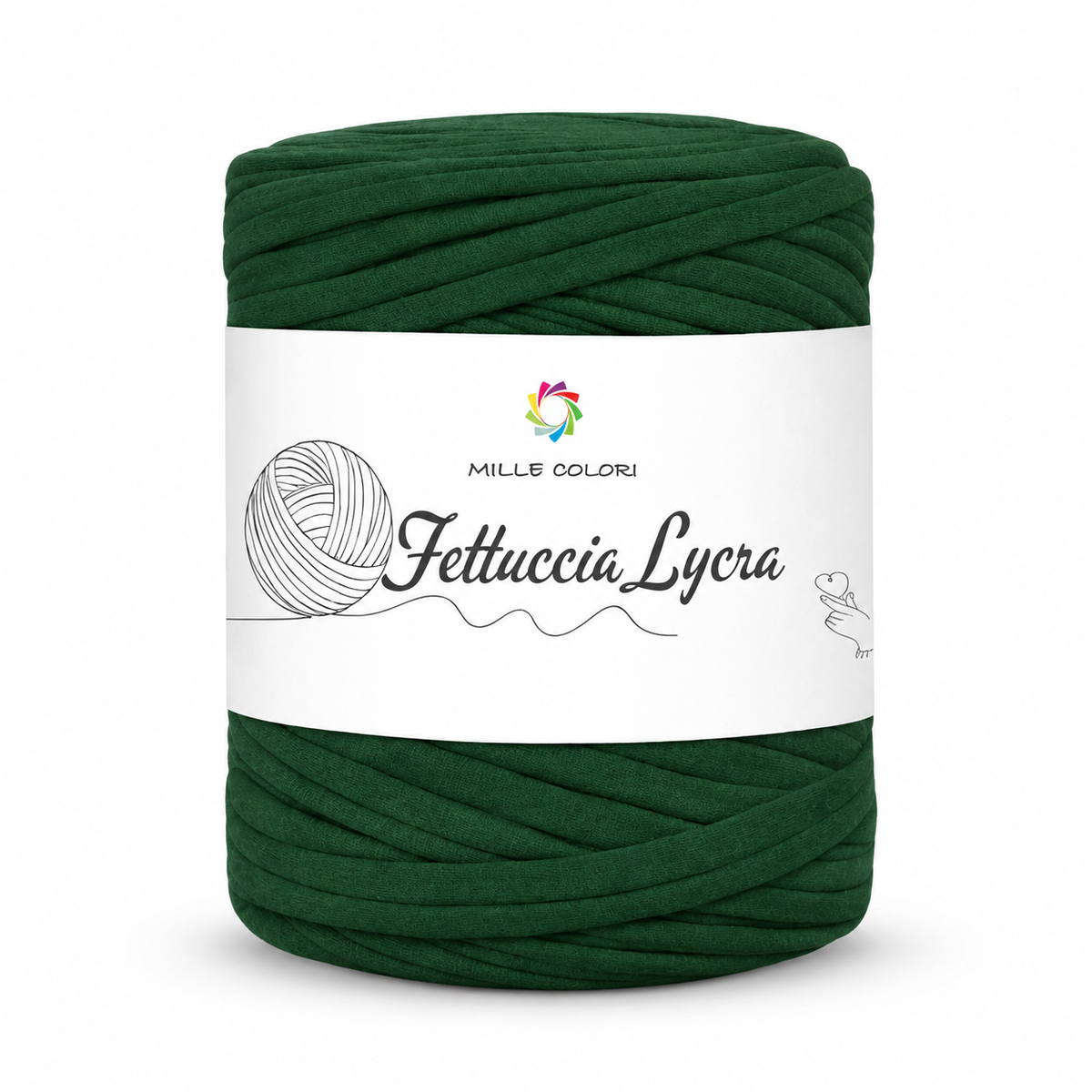 Fettuccia T-shirt 350g per borse Verde