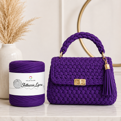 Fettuccia T-shirt 350g per borse Viola  Borsa