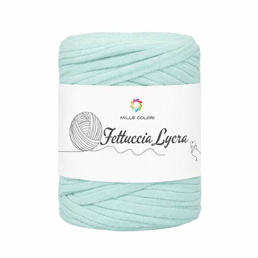 Fettuccia T-shirt per borse 350g, tappeti e accessori handmade - Azzurro acqua 