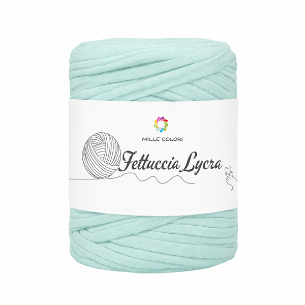 Fettuccia T-shirt per borse 350g, tappeti e accessori handmade - Azzurro acqua 