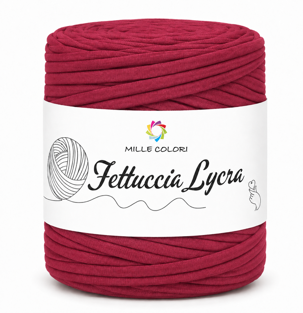 Fettuccia T-shirt per borse 650g, tappeti e accessori handmade -bordeaux