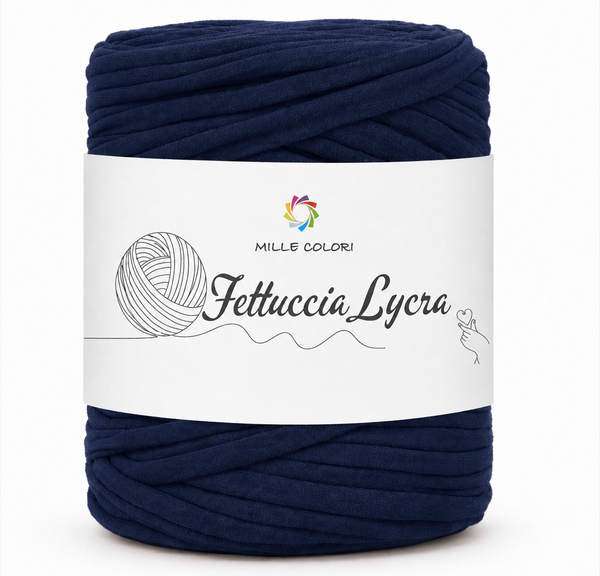 Fettuccia T-shirt per borse, tappeti e accessori handmade -Blu navy