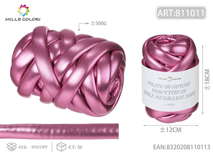 Fucsia – Filato Marshmallow Metallizzato 500 g – Tutti i Colori – Immagine 2 di 2