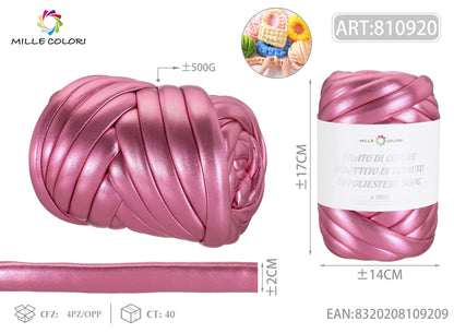 Fucsia – Filato Marshmallow Metallizzato 500 g – Tutti i Colori – Immagine 1 di 2