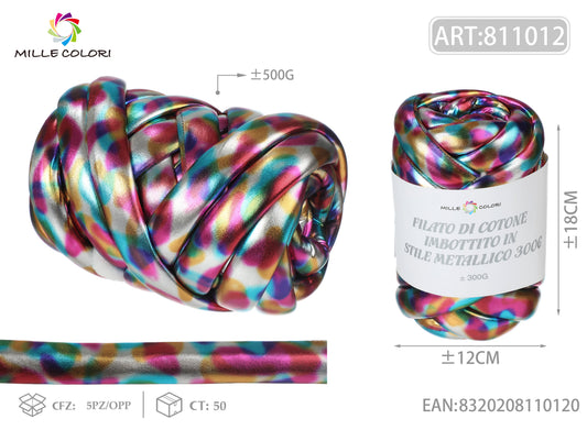 Filato Marshmallow Metallizzato Multicolore 300g Mille Colori per borse handmade
