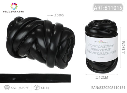 Nero – Filato Marshmallow Metallizzato 500 g – Tutti i Colori – Immagine 2 di 2