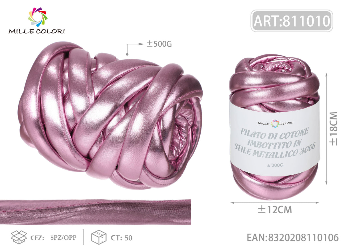 Rosa – Filato Marshmallow Metallizzato 500 g – Tutti i Colori – Immagine 2 di 2
