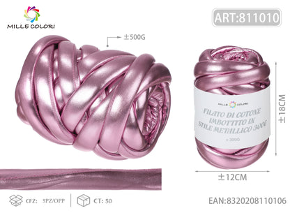 Rosa – Filato Marshmallow Metallizzato 500 g – Tutti i Colori – Immagine 2 di 2