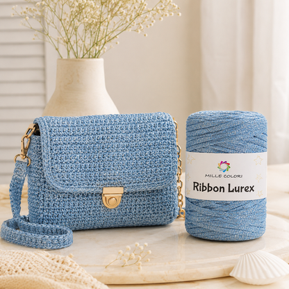 Blu Argento – Ribbon Lurex 250 g – Tutti i Colori – Immagine 3 di 3