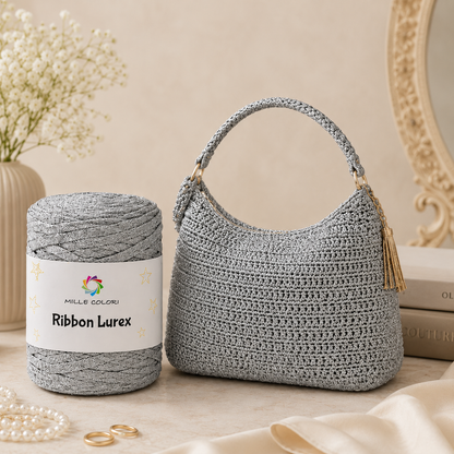 Grigio Argento – Ribbon Lurex 250 g – Tutti i Colori – Immagine 3 di 3