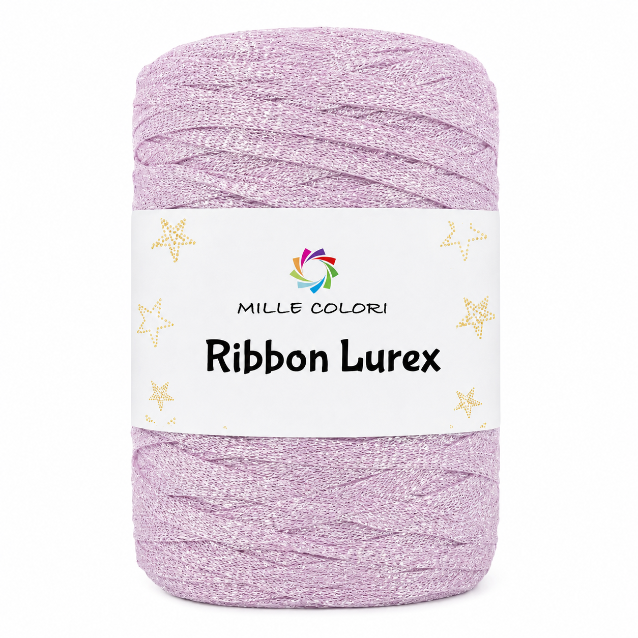 Ribbon Lurex 250g cordino piatto per borse -Rosa Argento