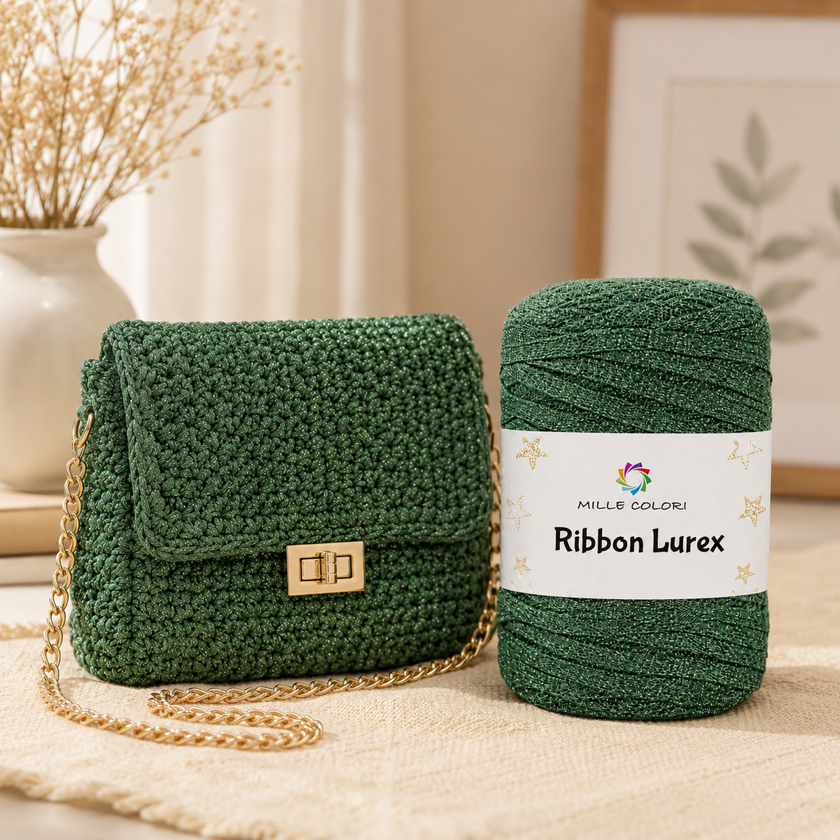 Verde Argento – Ribbon Lurex 250 g – Tutti i Colori – Immagine 3 di 3